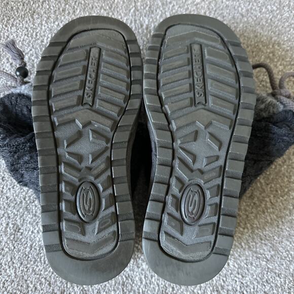 Skechers Gray Sweater Pull On Boots Women’s Size 6 - Picture 7 of 10